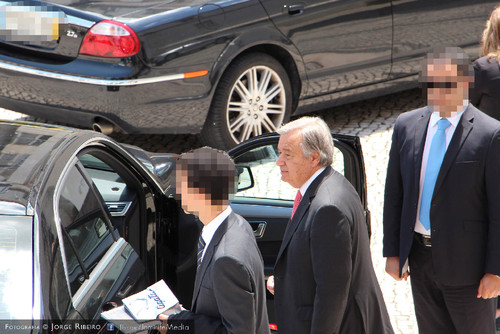 António Guterres na Universidade de Coimbra para receber o grau de Doutor Honoris Causa pela Universidade de Coimbra