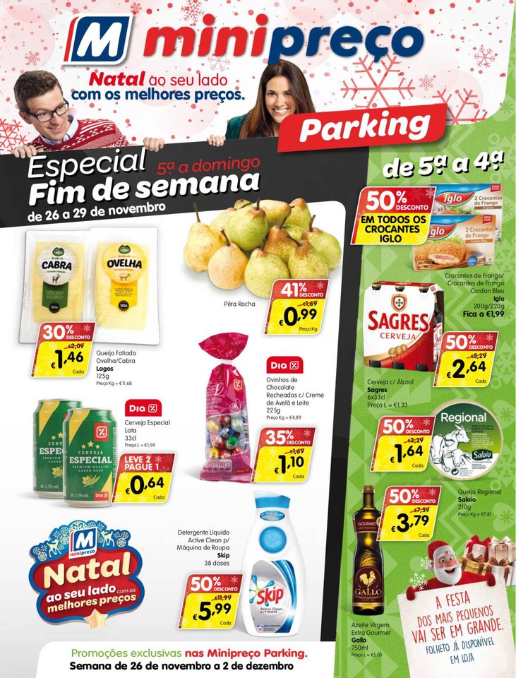 Antevisão folheto Minipreço 26 a 29 nov Parking Antevisão folheto Minipreço