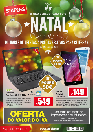 Novo folheto promoções Staples 9a24dez